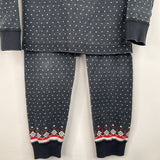 Size 4 (110): Hanna Anderson Black Red/White Holiday Long Sleeve 2pc PJS