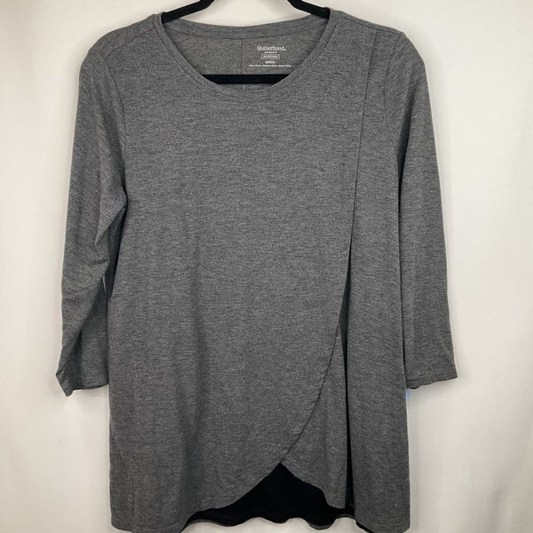 Size S: Motherhood Grey Nursing Long Sleeve Shirt