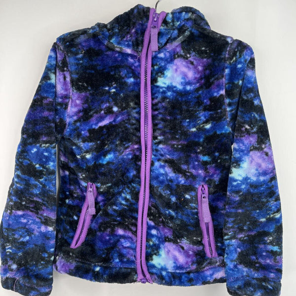 Size 4-5: Lands End Blue/Purple Galaxy Print Cozy Zip-Up Hoodie
