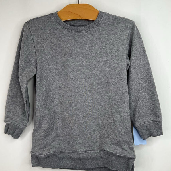 Size 4: Primary Grey Cozy Long Sleeve Shirt