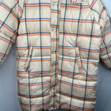Size 12: Tiny Cottons Creme/Orange/Blue/Green Patterned Puffy Zip-Up Coat