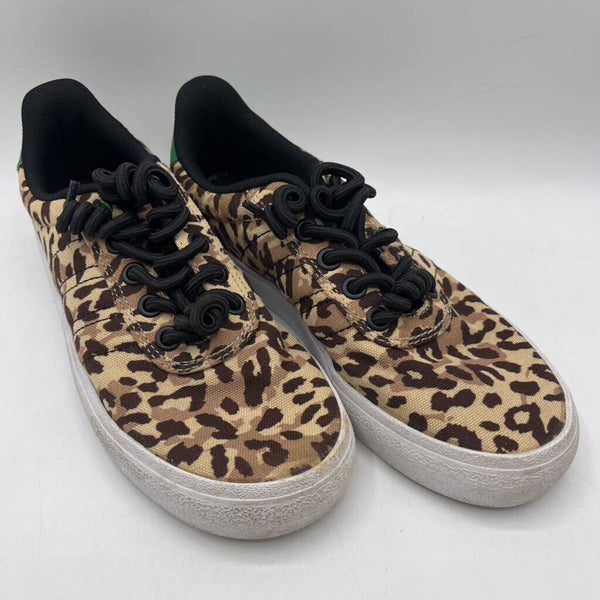 Size 2Y: Adidas Cheetah Print Lace-Up Sneakers