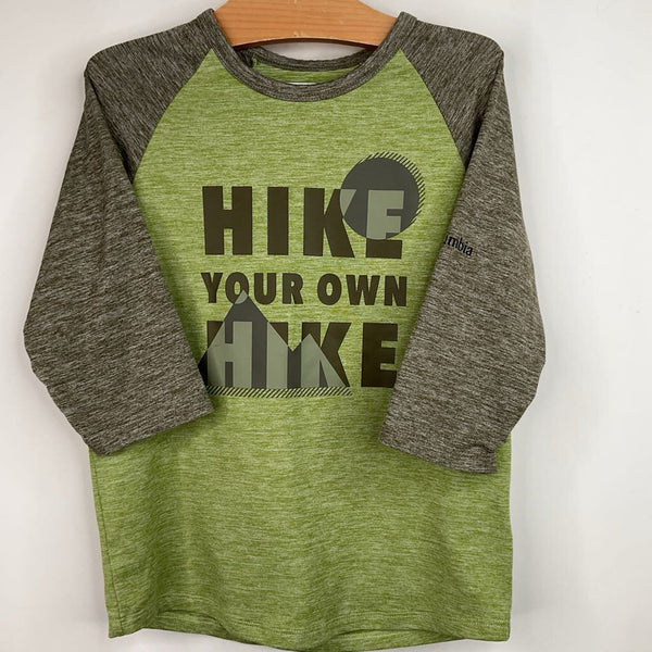 Size 6-7: Columbia Green 'Hike Your Own Hike' Athletic Long Sleeve Shirt