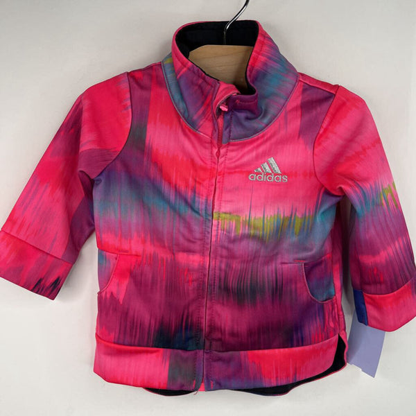 Size 3m: Adidas Pink/Multi Athletic Zip Up Jacket