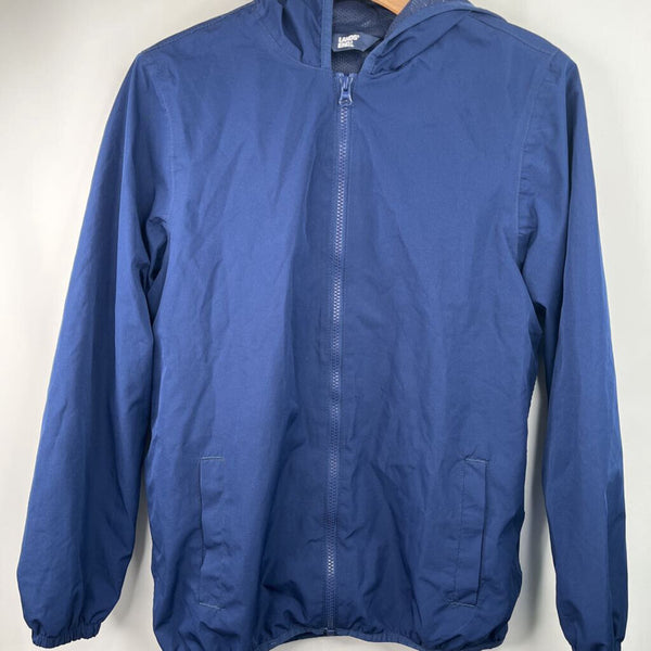 Size 14-16: Lands' End Navy Zip Up Rain Coat