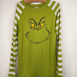 Size 12 (150): Hanna Andersson Green/White The Grinch 2pc PJs