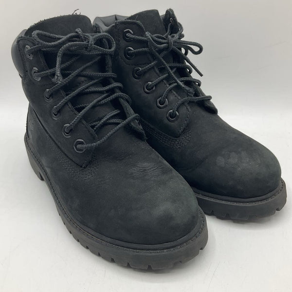 Size 13: Timberlands Black Lace-Up Boots