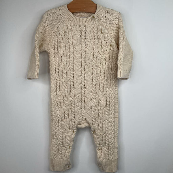 Size 3-6m: Gap Long Sleeve Ivory Sweater Romper