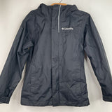 Size 6-7: Columbia Black Zip-Up Rain Coat