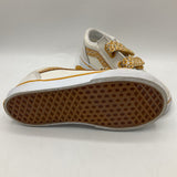 Size 9: Vans Creme/Yellow Velcro Strap Sneakers
