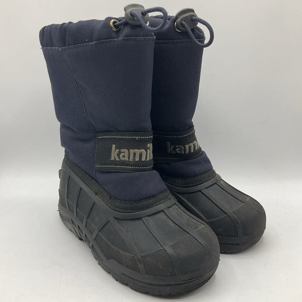 Size 12: Kamik Blue/Black Toggle Strap Snow Boots