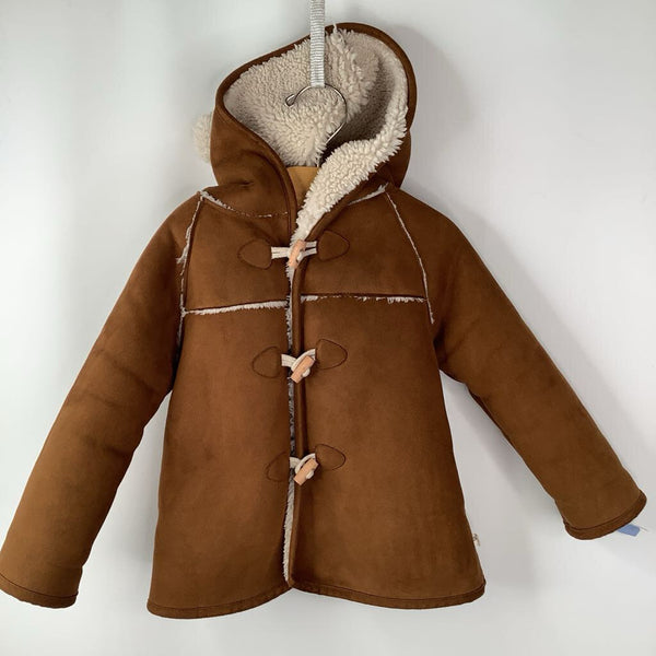 Size 12-18m: Zara Brown Fuzzy Lined Hooded Coat