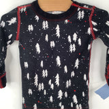 Size 18-24m (80): Hanna Anderson Black White Trees Long Sleeve 2pc PJS