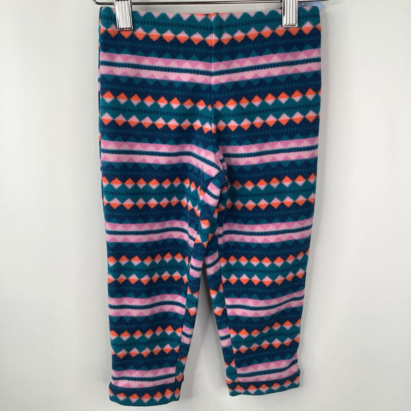 Size 2: Patagonia Indigo/Lavender Colorful Patterns Fleece Pants NEW