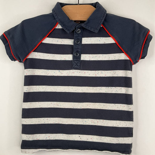 Size 4: Tea Navy/White Stripped T Shirt