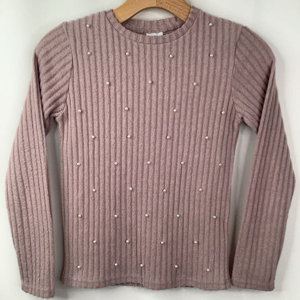 Size 11-12: Zara Dusty Rose w/ Pearls Knitted Sweater