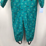Size 2-3: Jan & Jul Green Forest/Camping Fleece Lined Rain Suit