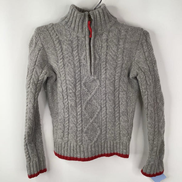 Size 4-5: Mini Boden Grey Half Zip-Up Button-up Knit