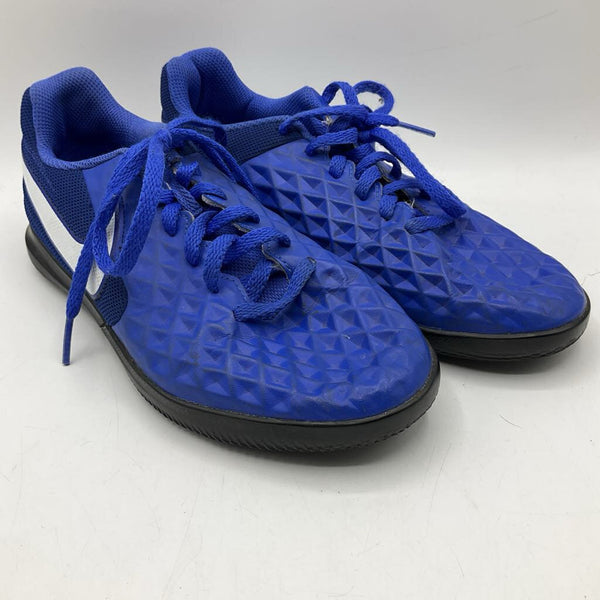Size 4.5Y: Nike Blue Lace-Up Indoor Soccer Cleats