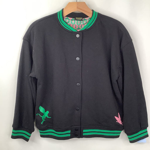 Size 14: Wicked Black/Green/Pink Varsity Jacket