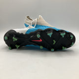 Size 7Y: Nike Blue/White Slip-On Soccer Cleats