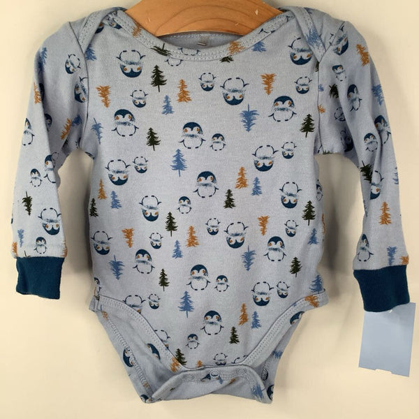 Size 6-9m Kyle & Deena Blue/Penguins Onsie