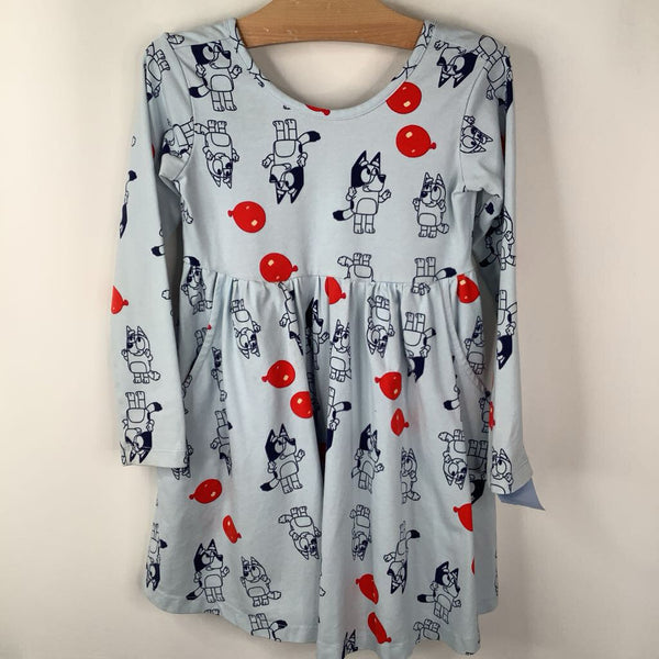 Size 5 (110): Hanna Anderson Bluey Long Sleeve Comfy Dress