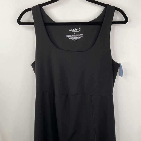 Size L: Isabel Maternity Black Tank Dress