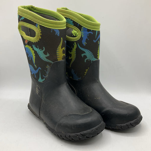 Size 13: Bogs Black Dino Rain Boots REDUCED
