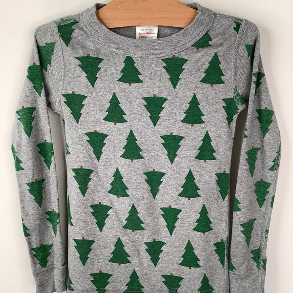 Size 5: Hanna Andersson Grey Holiday Tree Long Sleeve PJ