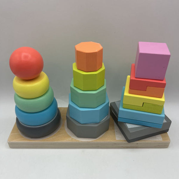 Wooden Geo Stacking Shapes