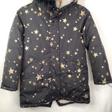 Size 8: J Crew Back/Golden Stars Fleece Lined Winter Coat
