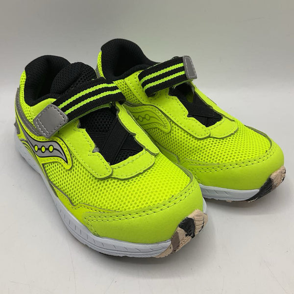 Size 10: Saucony Yelow/Black Velcro Shoes