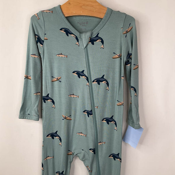 size 12-18m: Kyte Blue/Orca 1pc PJs