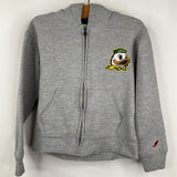 Size 6-7: League Kids Grey Oregon Ducks Zip-Up Hoodie