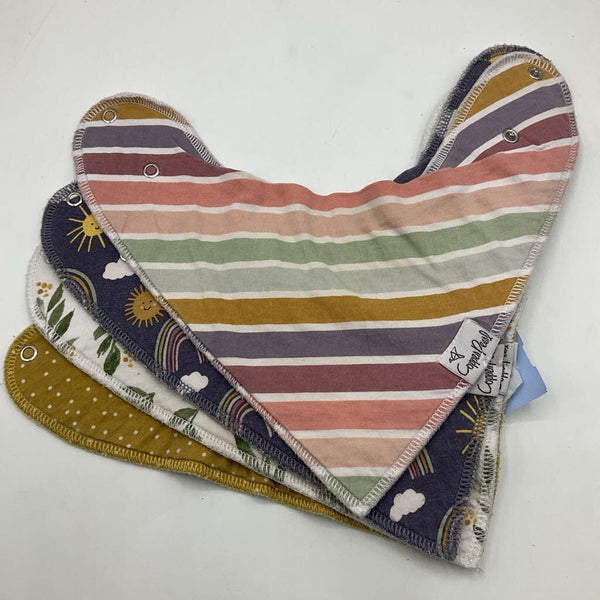 Copper Pearl Plush 4pc Drool Bibs