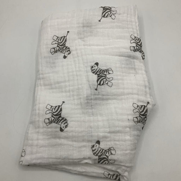 Amazing Baby Black/White Zebra Swaddle Blanket