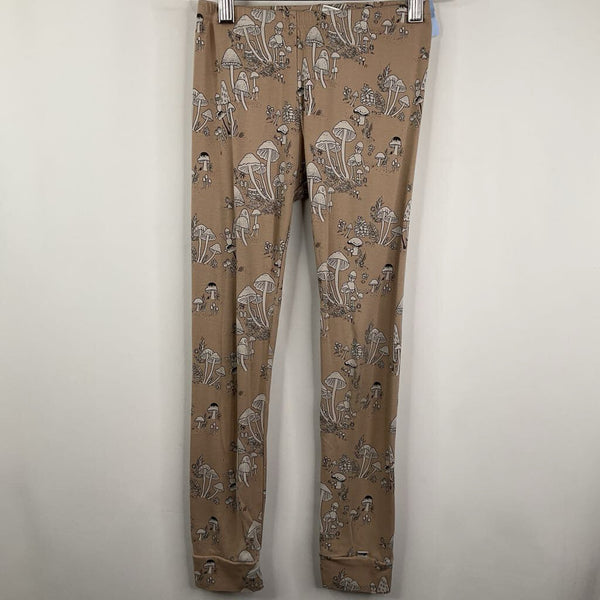 Size 7-8: Brown Mushroom Print Leggings