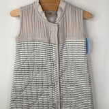 Size M: Little Unicorn Creme/Grey Striped Sleepsack