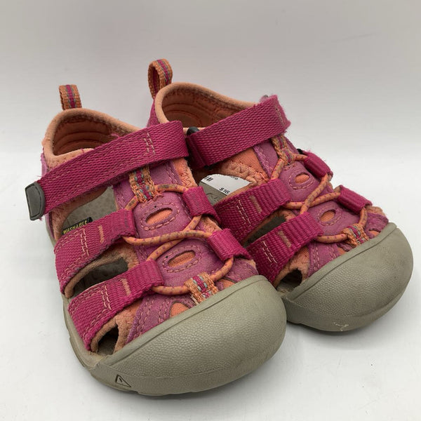 Size 7: Keen Pink Velcro Strap Sandals