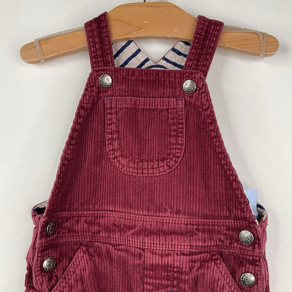 Size 2-3: Mini Boden Burgundy Corduroy Overalls
