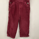 Size 2-3: Mini Boden Burgundy Corduroy Overalls