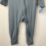 Size 3-6m: Walababy Blue 1pc Zip Up PJs