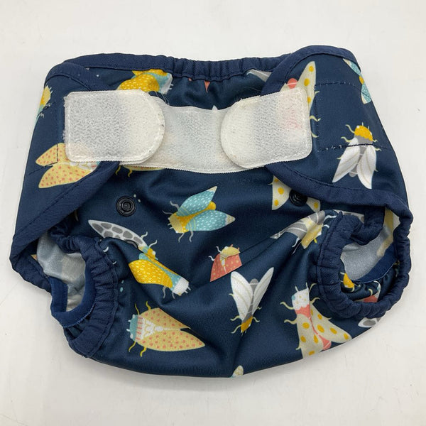 Size 6-12m: Navy Bug Velcro Adjustable Diaper Cover