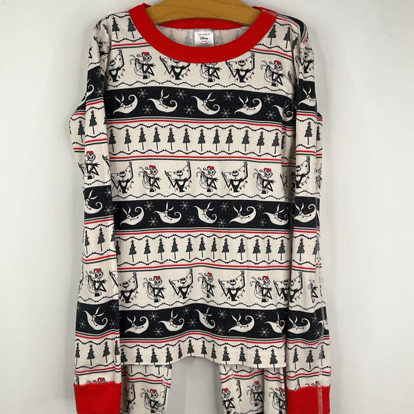 Size 12 (150): Hanna Andersson White/Black Nightmare Before Christmas 2pc PJs