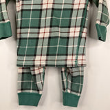Size 18-24m (80): Hanna Andersson Green/Brown Plaid 2pc PJs