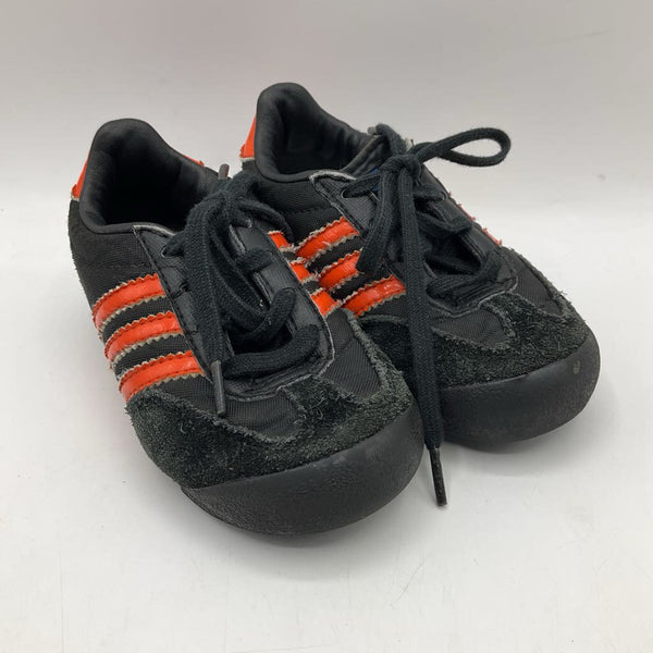 Size 6: Adidas Black/Orange Lace Up Sneakers