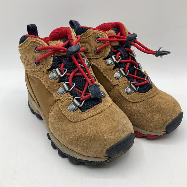 Size 9: Columbia Brown/Red Toggle Boots