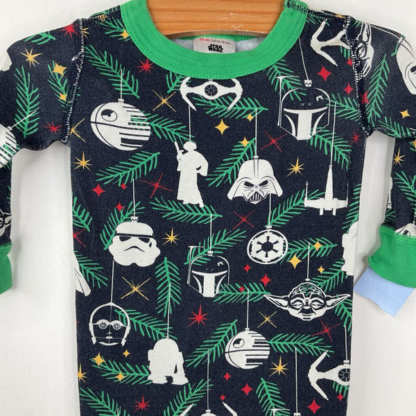 Size 12-18m (75): Hanna Andersson Navy Star Wars Holiday 2pc PJs