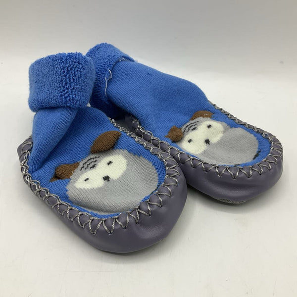 Size 1: Blue Owl Soft Soled Booties